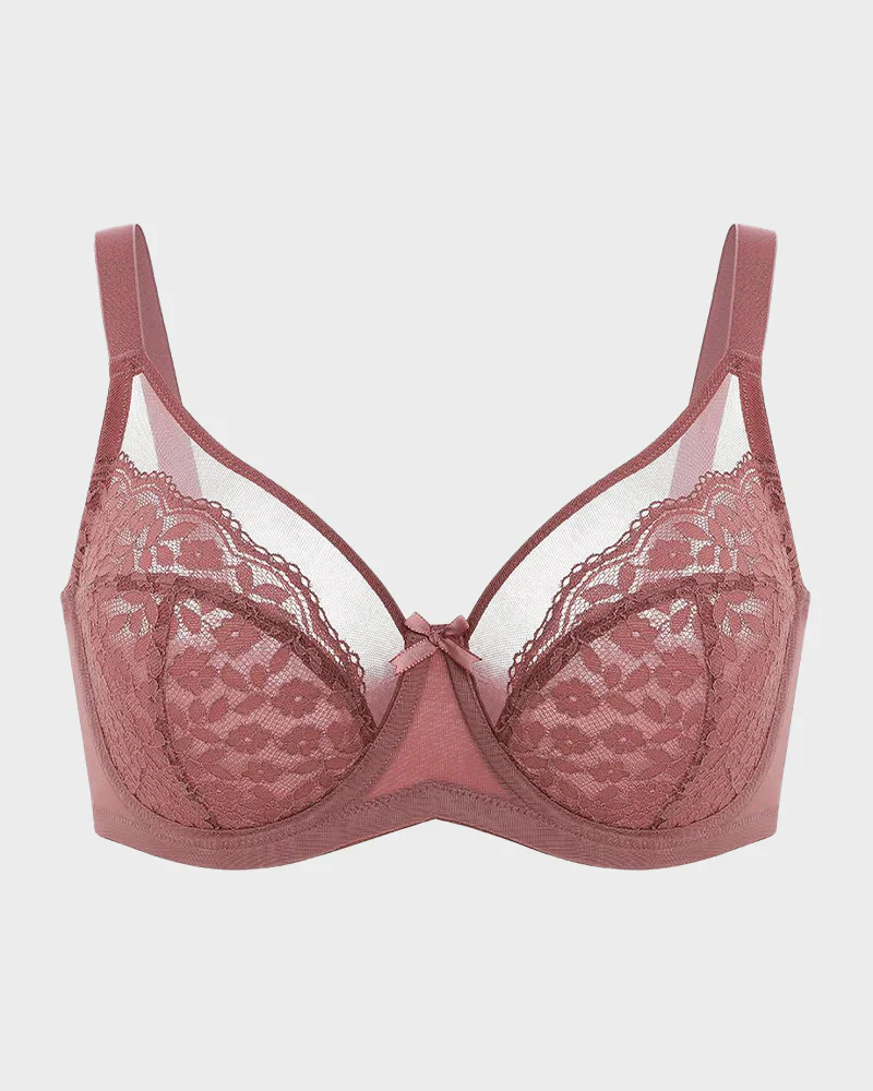 Floral Lace Minimizer Comfort Bra
