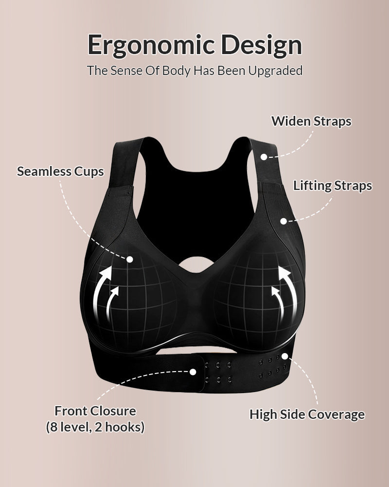 Wireless Posture Bra with Front Closure