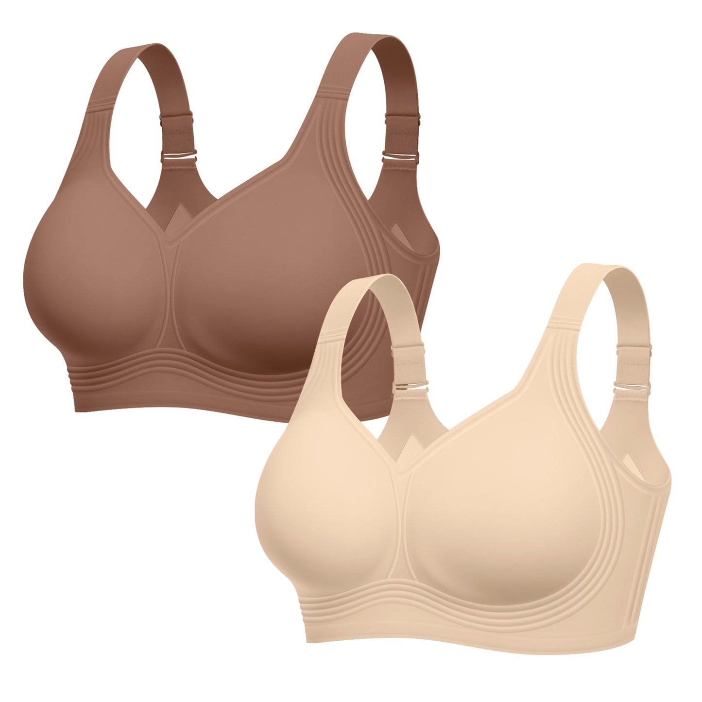 Comfortable Wireless Full Coverage Jelly Smoothing Bra (2Pack)