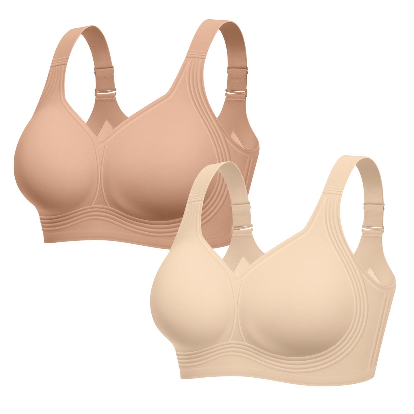 Comfortable Wireless Full Coverage Jelly Smoothing Bra (2Pack)
