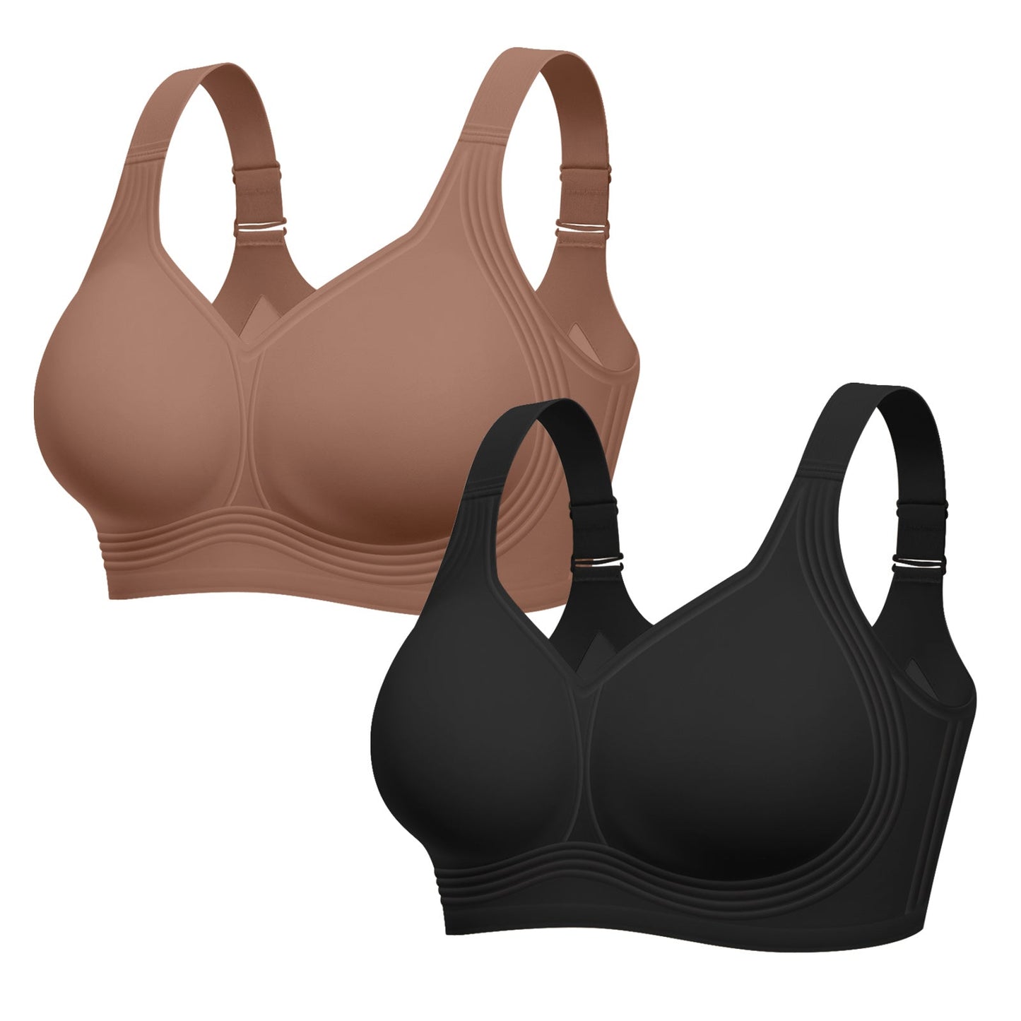 Comfortable Wireless Full Coverage Jelly Smoothing Bra (2Pack)