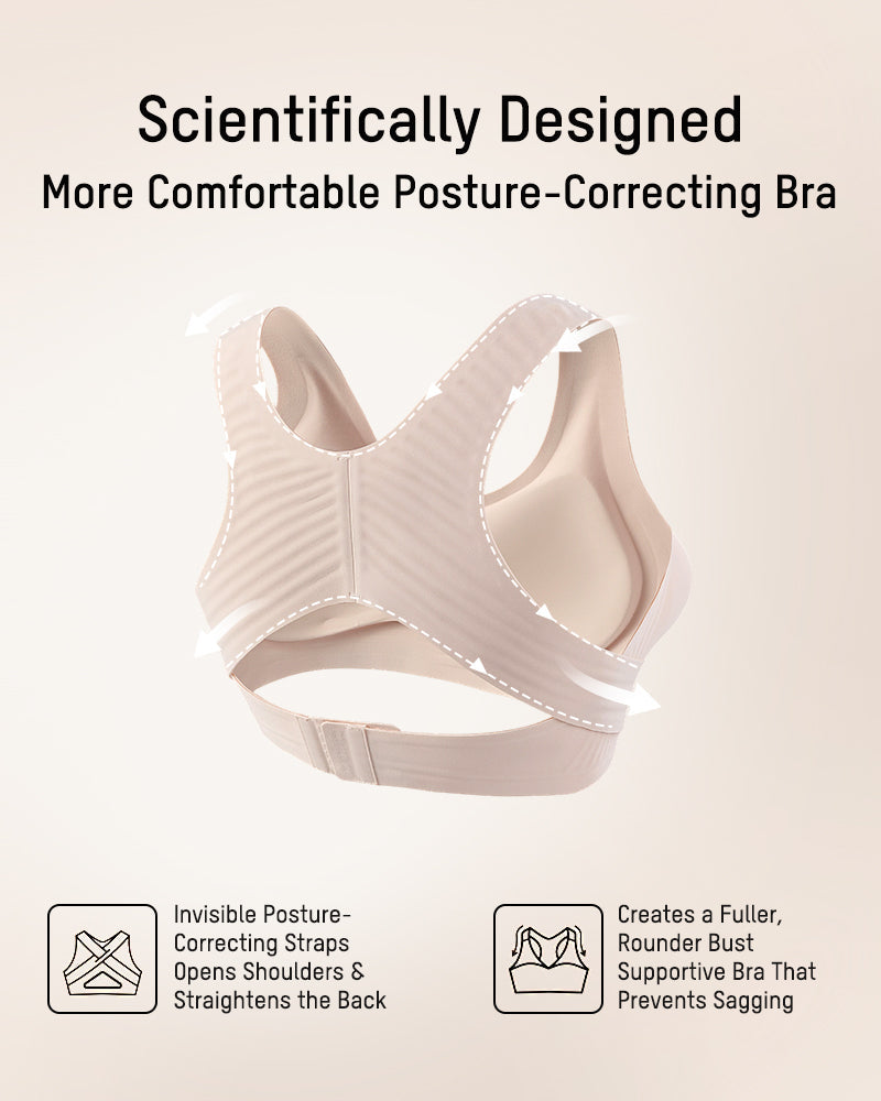 Wireless Posture Bra with Front Closure